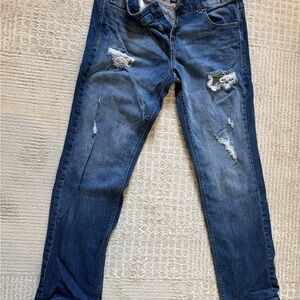 New York & Company Dark Blue Slim Stretch Jeans